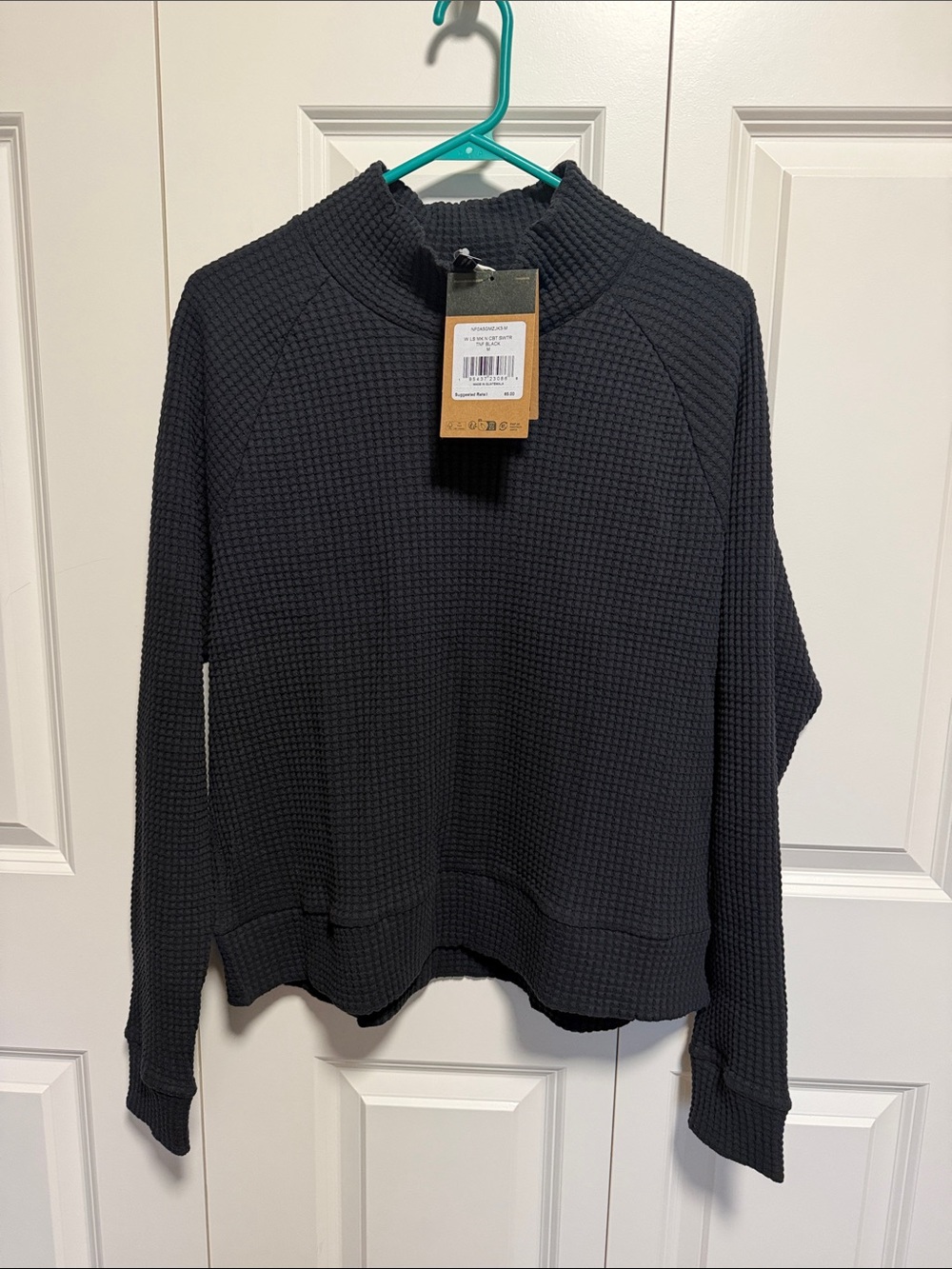 The North Face Women's Black Waffle-Knit Pullover Hoodie NWT!